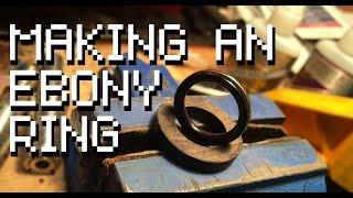 Making a Solid Ebony Ring with a Brass Wire Inlay