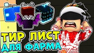 ТИР-ЛИСТ ФРУКТОВ Для ФАРМА В БЛОКС ФРУТС!  Blox Fruits Roblox