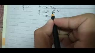 Dimension formula of acceleration due to gravity