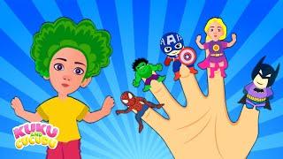 Finger Family Superheroes | Kids songs & Nursery rhymes - Kuku and Cucudu Cartoon