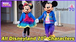 We Meet All Disneyland Characters with 70th Anniversary Costumes in Town Square