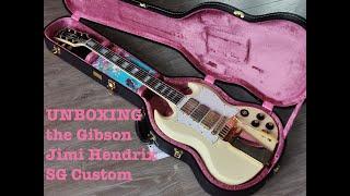UNBOXING the NEW Gibson Jimi Hendrix 1967 SG Custom FIRST LOOK In Detail Murphy Lab Aging