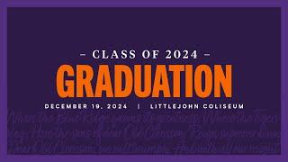 Clemson University Fall 2024 1:30pm Graduation