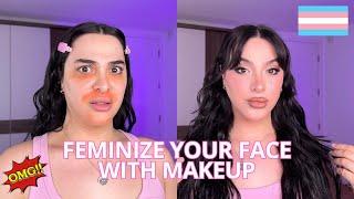 FEMINIZE your Face with Makeup In Depth Tips - Transgender Tutorial