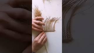 Diy Pampas Grass. Pampas grass de arpillera.  Pampas.#decoracion #lixo #decoração #diy #yuta