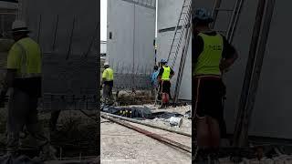 #steelfixer working with panel installation for light commercial #precast