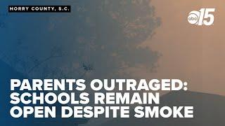 Carolina Forest parents voice outrage over schools remaining open amid wildfire smoke