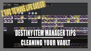 Destiny 2 |  Destiny Item Manager Quick Tips Vault Cleaning (DIM)