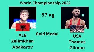 Зелимхан Абакаров (Албания) / Томас Гилман (США) 57 кг. Финал ЧМ 2022. CHAMPIONSHIP 2022/Gold medal.