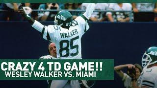 THROWBACK HIGHLIGHTS: Wesley Walker's Crazy 4 TD Game Vs. Miami In 1986 | New York Jets | NFL