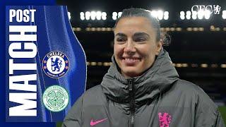 BOMPASTOR & MUSOVIC react to UWCL QF confirmation! | Chelsea Women 3-0 Celtic Women | UWCL 24/25