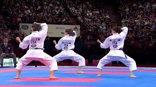 (2/2) Karate Japan vs Italy. Final Female Team Kata. WKF World Karate Championships 2012