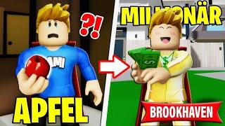 Von APFEL TAUSCHEN zum MILLIONÄR in BROOKHAVEN! (Roblox Brookhaven RP | Story Deutsch)