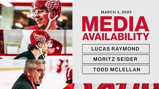 Lucas Raymond, Moritz Seider, Todd McLellan Media Availability | March 3, 2025