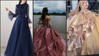 Different type of colour scheme party wear dresses designs ideas