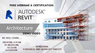 #1 Introduction to Revit Architecture Webinar.  Free Certifications