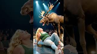 Fearless Woman Dances with Moose LIVE on AGT – Staggering Performance! 