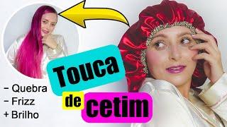 DIY - Como fazer TOUCA DE CETIM DUPLA FACE FÁCIL! - Isabela Lourenzão.