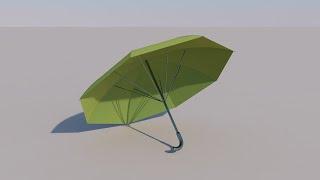 Modeling an umbrella in Cinema 4D tutorial