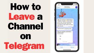 How to Leave a Channel on Telegram - how to exit a channel telegram