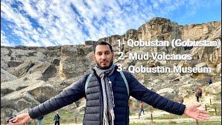 Qobustan & Mud Volcanos & Gobustan museum Azerbaijan UNESCO World Heritage Site 4K