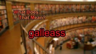 What does galleass mean?