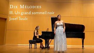 III. Un grand sommeil noir - Dix Mélodies - Josef Szulc - Miranda Albarez