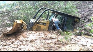 Stuck Dozer Rental Disaster Accident Buried in 5 Feet of Mud Excavator