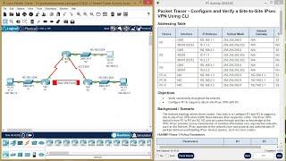 8.4.1.2-Packet Tracer -Configure and Verify a Site to Site IPsec VPN using CLI