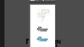 Logo design process | Sketch to Vector | Modern Power #logo #logodesign #sketch  #logotutorials