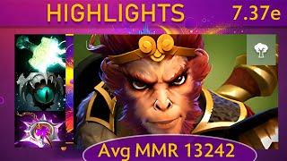 ⭐ 7.37e Monkey King |K+A-D - 36 KP - 78%| Mid Highlights - Dota 2 Top MMR