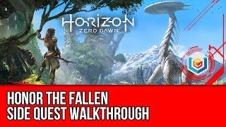 Horizon Zero Dawn Walkthrough - Honor The Fallen Side Quest Gameplay/Let's Play