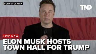 Elon Musk hosts town hall for the Trump-Vance campaign in Pennsylvania