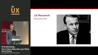 The UX Conference | Feb 2019 | UX & Marketing, You’re More Alike than You Think | Martyn Reding