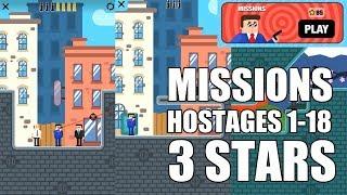 Mr Bullet MISSIONS HOSTAGES Level 1-18. 3 Stars