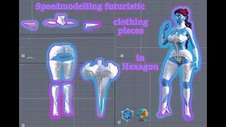 Speedmodelling futuristic clothing pieces in Hexagon and Daz Studio