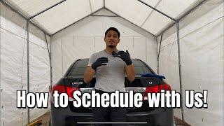 How to schedule with Izaguirre Mobile Detailing