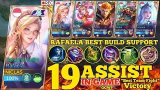 GAMEPLAY NICLAS ~ RAFAELA BEST BUILD SUPPORT ~ 19 ASSIST IN GAME ~ MOBILE LEGEND