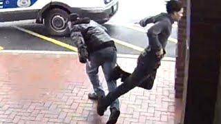 Elderly Man Trips Armed Suspect Fleeing Police #shorts