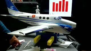 INSTALLING THE TRIM KING TWIN RC AIRPLANE 1700 SPEKTRUM AR637TA SAFE SELECT RECEIVER IT LOOKS GREAT