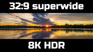 1 Hour of super ultrawide HDR sunsets and ambient music. 32:9 8K HDR (7680x2160).