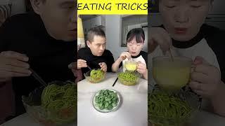 My stupid husband missed the meat I gave him【Couple Eating Fight】