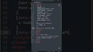 TEXT SHADOW | html&css | #shorts #viralvideo #trending #code #viral #coder #trend #html #frontend