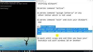 How to create bootable USB using command prompt (Windows 10)