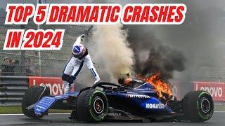 Top 5 Most Dramatic Crashes of F1 2024 Season