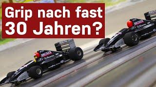 Fahren die Slotcars noch? Mit Carrera Formel 1 Autos aus den 90gern auf der Holzbahn