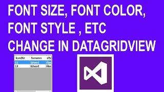 FONT AND COLOR CHNAGE IN DATAGRIDVIEW - VB.NET