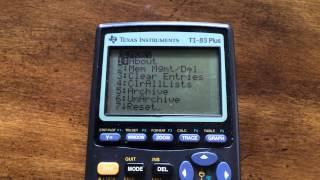 Resetting a TI 83 and TI 84 calculator