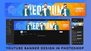 Professional Youtube Banner Design in Photoshop | Youtube Channel Art Design in Photoshop