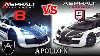 Apollo N: Asphalt 8 vs Asphalt 9